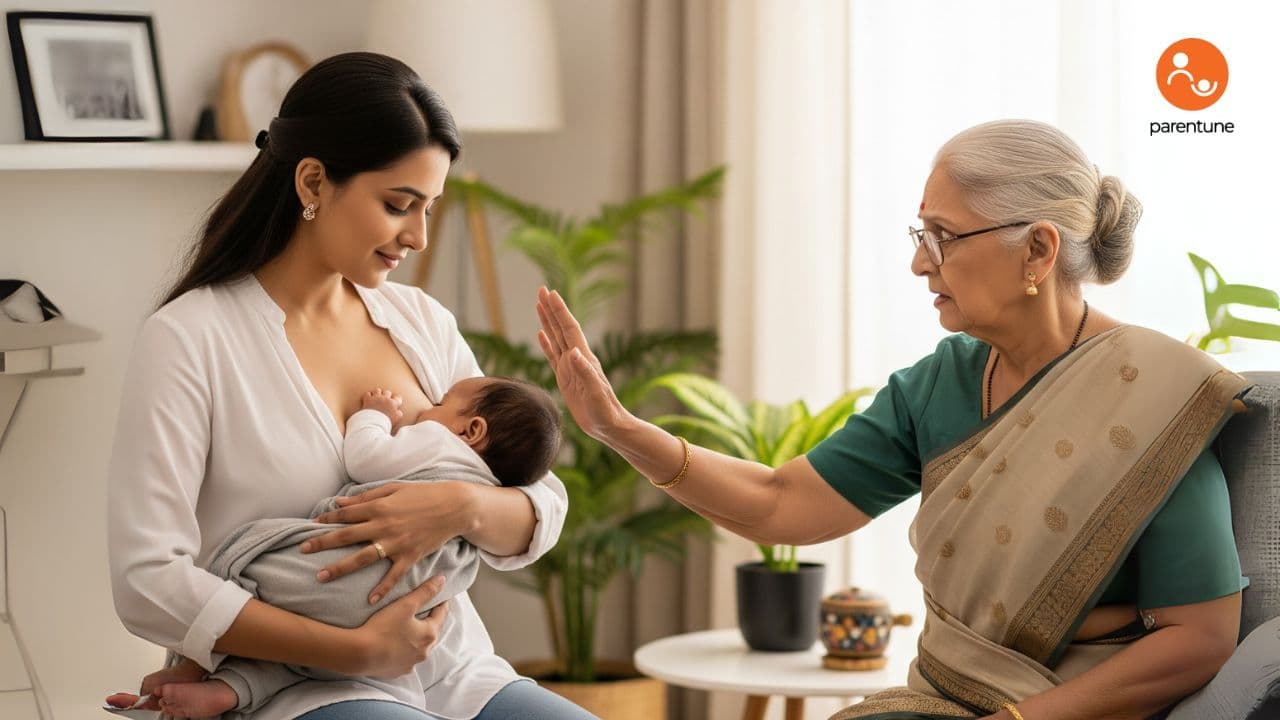 Modern Moms Vs. Traditional Breastfeeding Myths - Parentune Lactation Experts Busting Common Grandma Myths