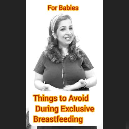 For Babies - Food to Avoid while Exclusive Breastfeeding