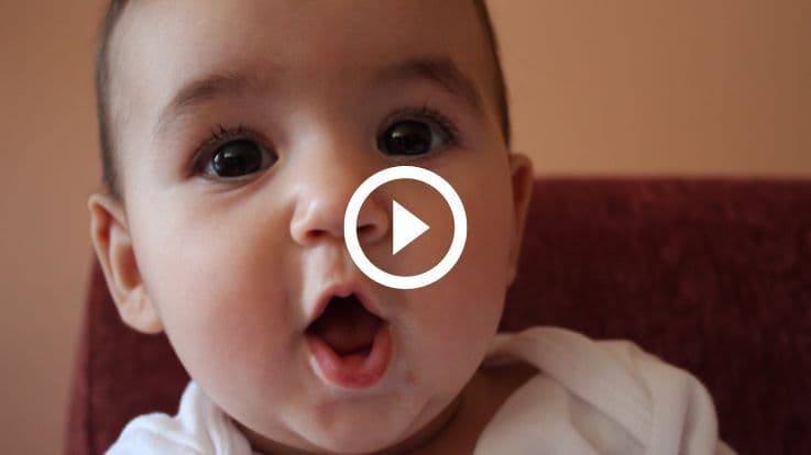 Baby tries participating in conversations