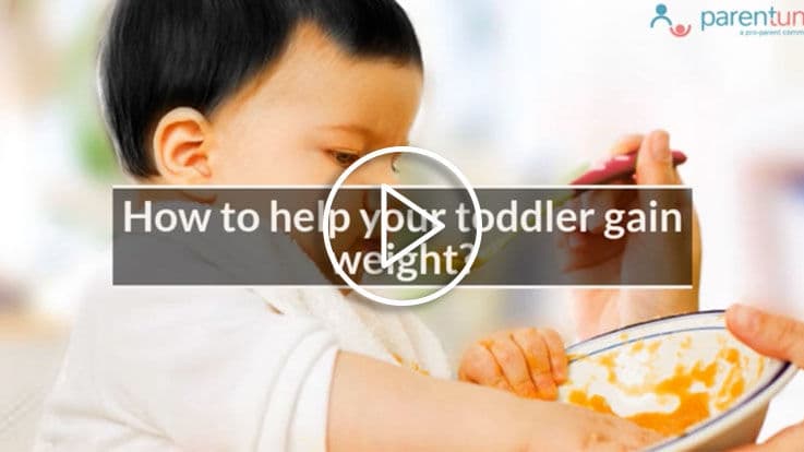 Foods for weight gain in Toddlers