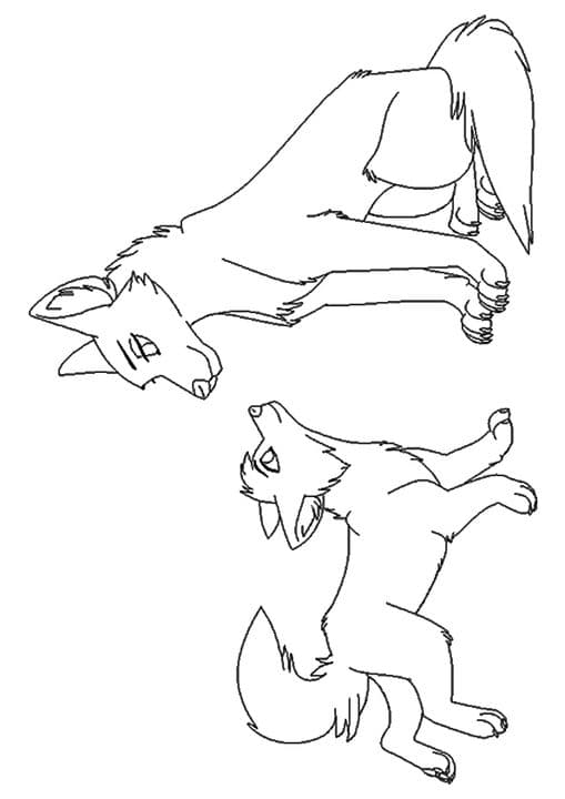 Wolf with Offspring