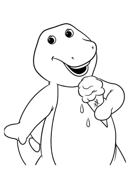 Barney Eating Ice Cream