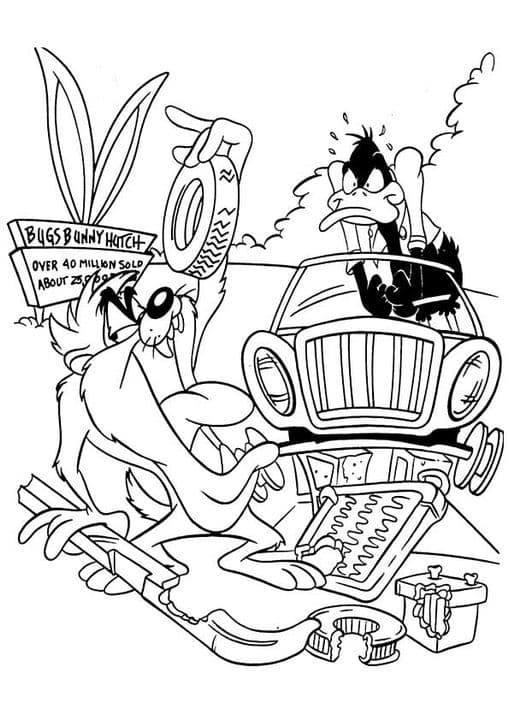 Daffy With Taz