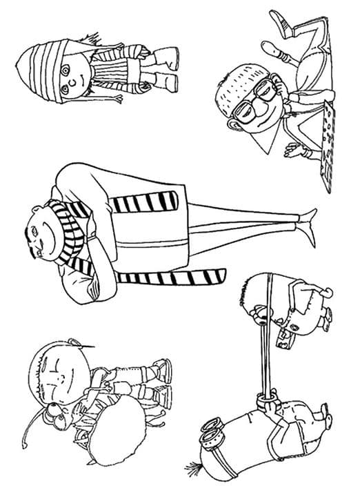 The gru with his gang