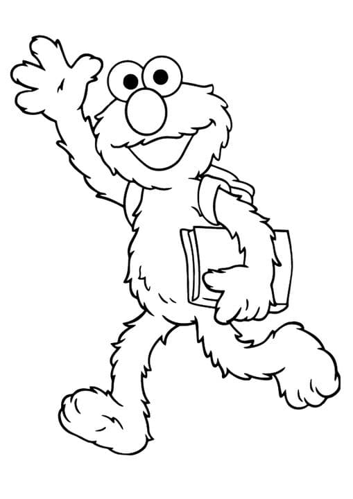 Elmo going to school