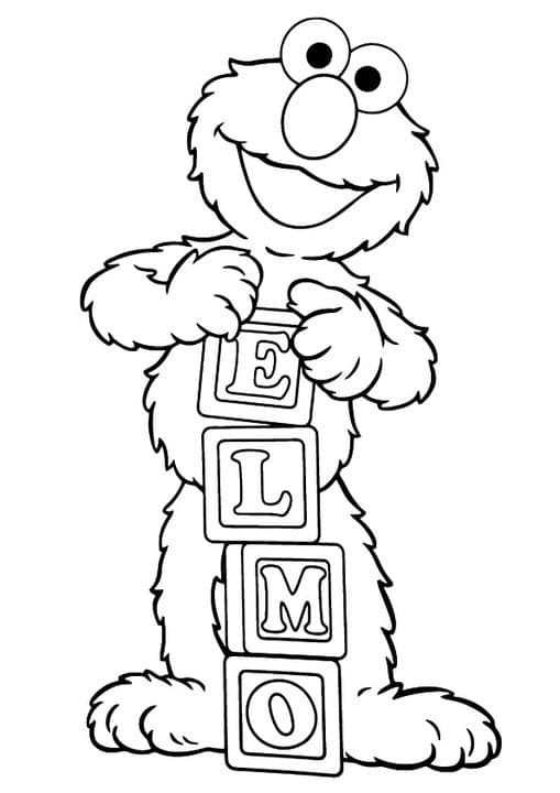 Elmo with alphabet blocks