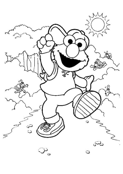 The elmo walking