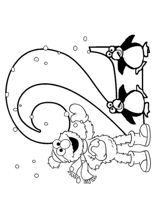 The learn the number 2 with elmo