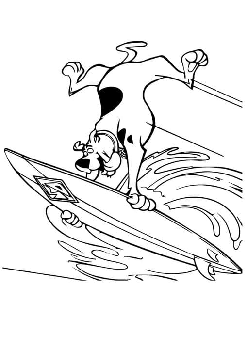 Scooby Doo Surfing wave