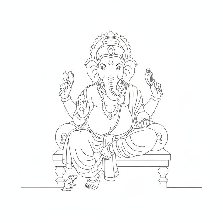 Lakshmi and Ganesh Art