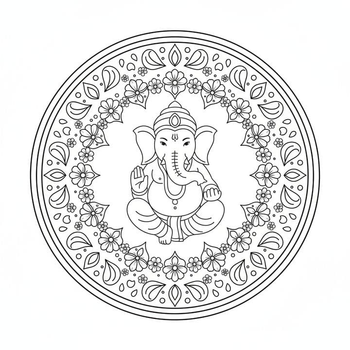 Floral Ganesha