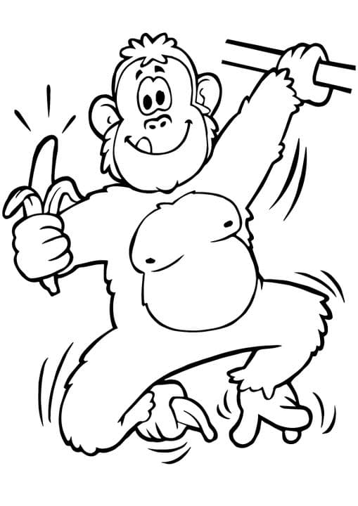 Ape Eating Banana