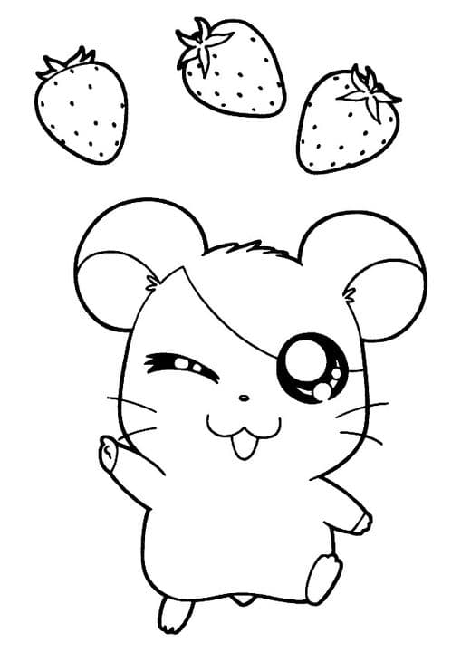 Strawberries & Hamtaro