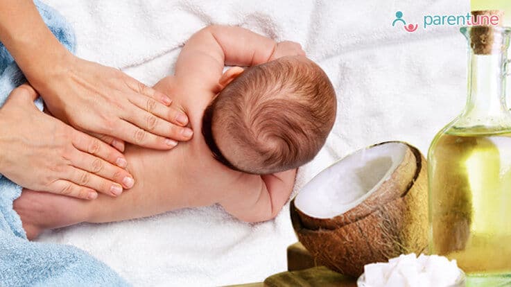 Coconut Oil Baby Massage Benefits, Tips to Do Coconut Massage for Infants