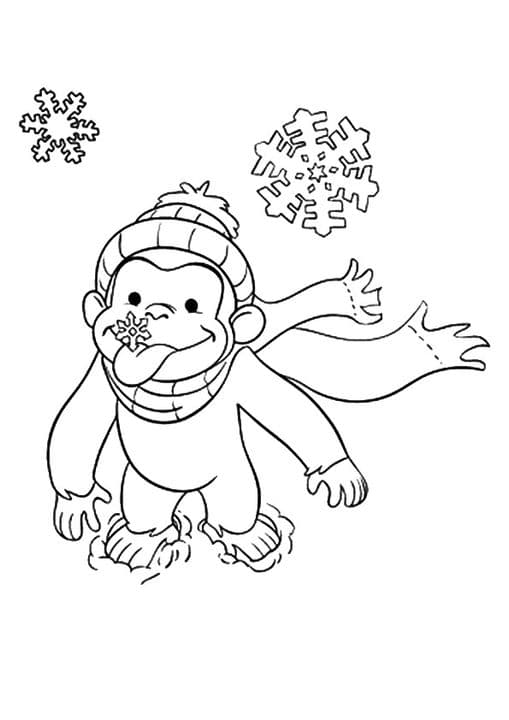 Curious George in Winter