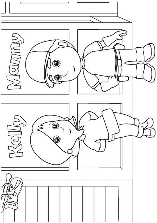 A handy manny coloring kelly