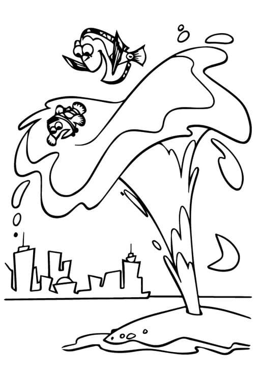 Nemo and Dory Found a Water Fountain