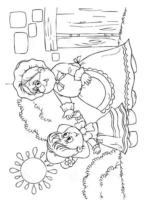 The Little Red Riding Hood With Grandma