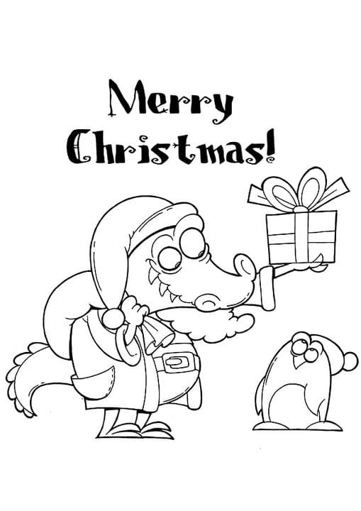 Alpine Crocodile as Santa