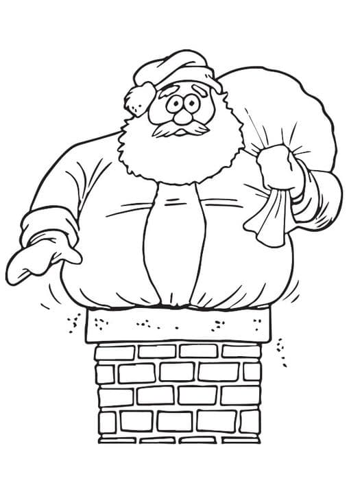 Santa Stuck in Chimney