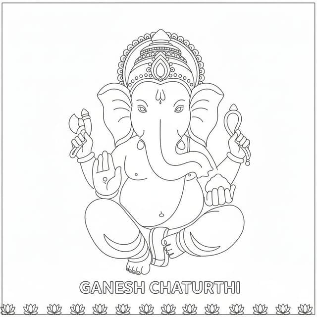 Ganesha Outline