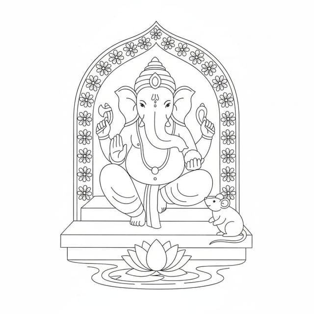 Floral Ganesha